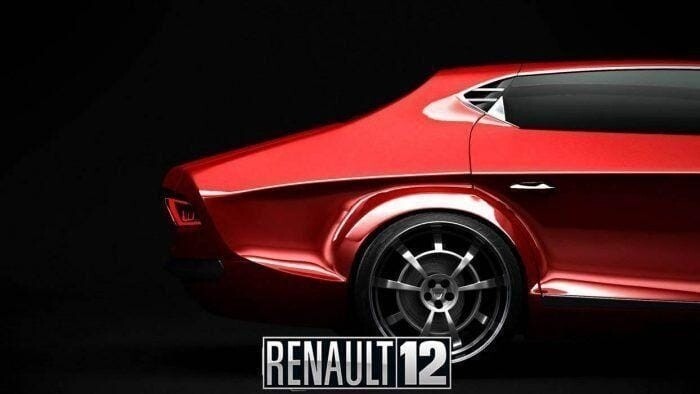 Renault 12 prototipo rojo vista lateral derecha Renault 12 prototipo rojo vista lateral derecha