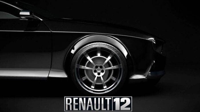 Renault 12 prototipo negro vista lateral delantera derecha Renault 12 prototipo negro vista lateral delantera derecha
